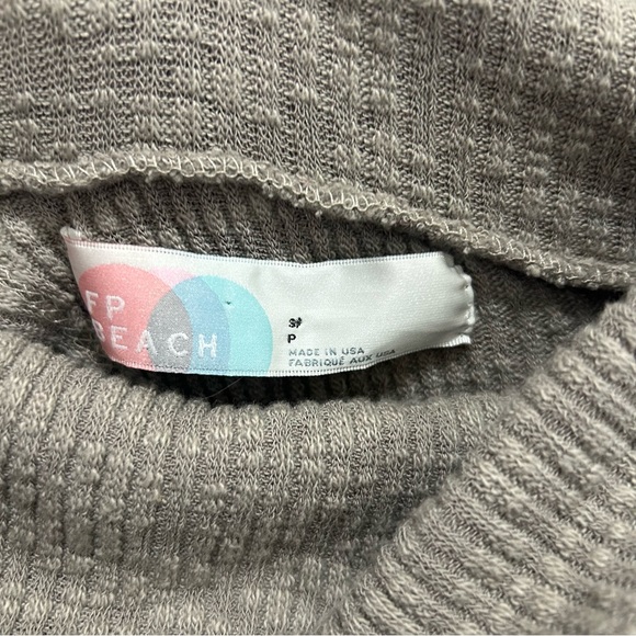 Free People Beach World Traveler Cowl Neck Dolman Split Back Knit Pullover Small - Picture 5 of 7